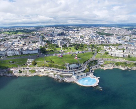 Plymouth Hoe from the sky