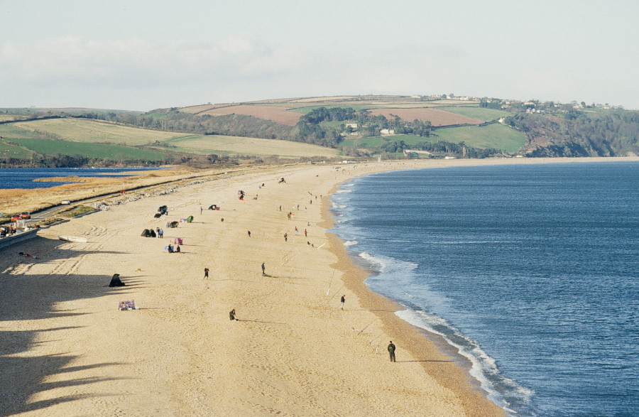 Aerial view of Slapton beach