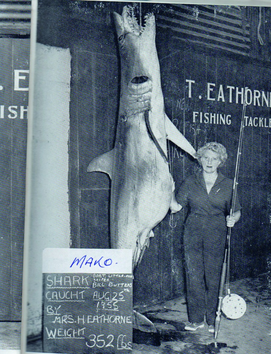 Hetty Eathorne with British waters first Mako Shark of 352lb