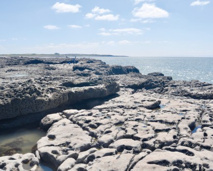 A landscape shot of the sker rock sea fishing spot