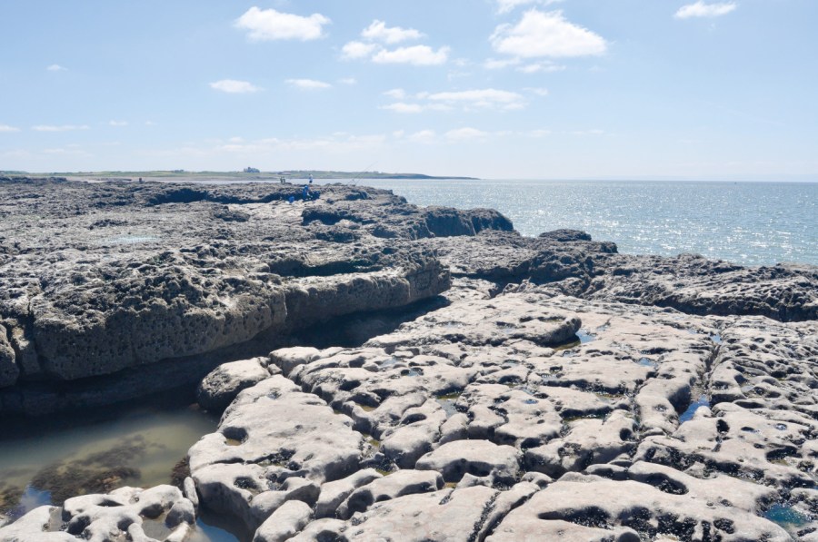 A landscape shot of the sker rock sea fishing spot