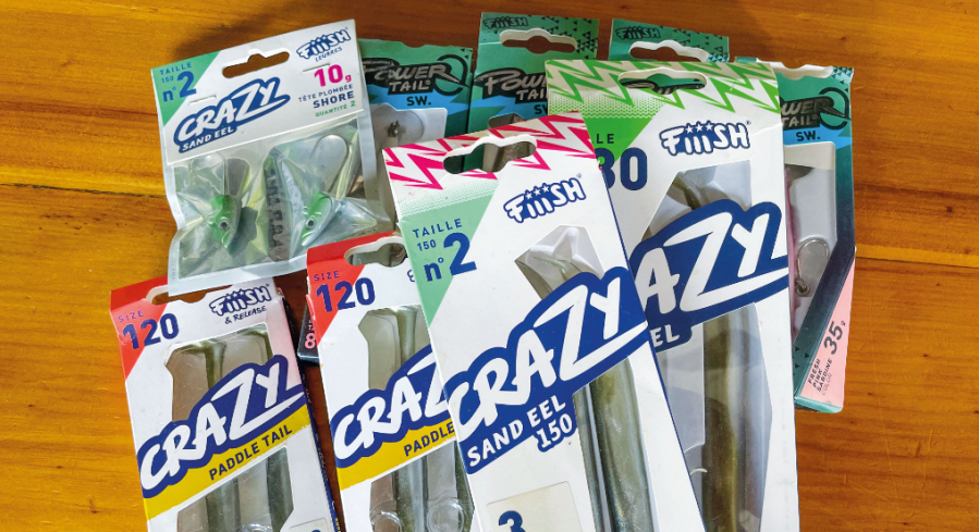 Crazy sandeel lures in packaging