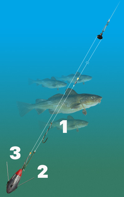 How to tie the pennell pulley rig for cod fishing