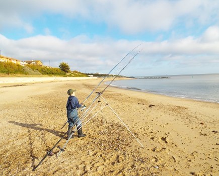 Fishing at clacton beach