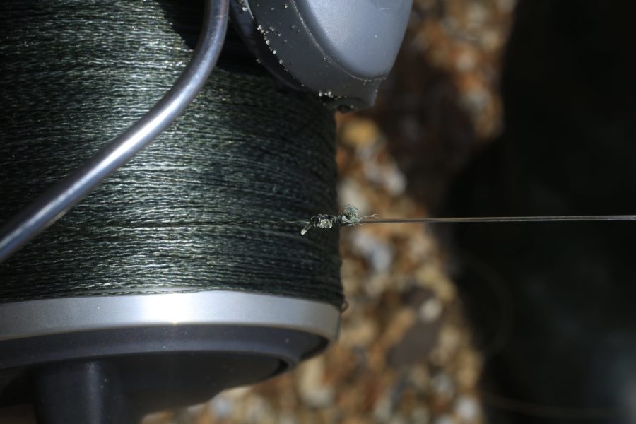 How to tie a monofilament shockleader to braid line - SeaAngler
